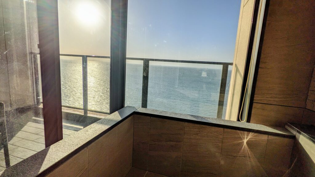 別荘の眺めが良いサウナ