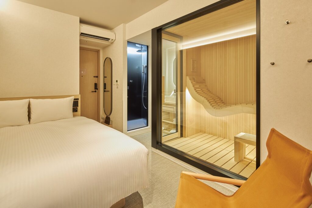 ホテルの客室にサウナを設置して集客